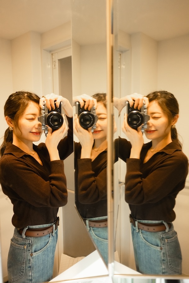 鏡×セルフィーの作例