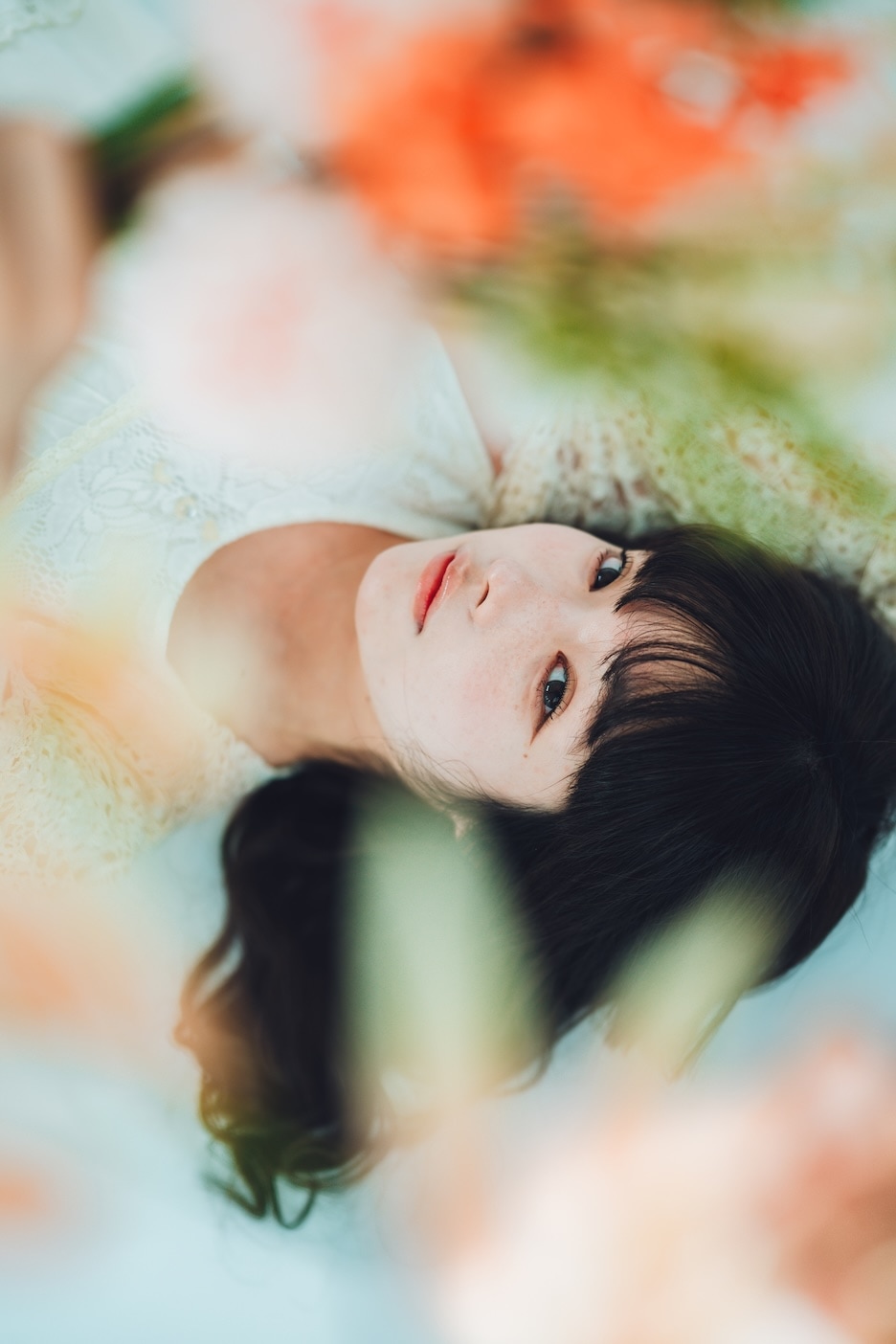 花×ポートレートの作例