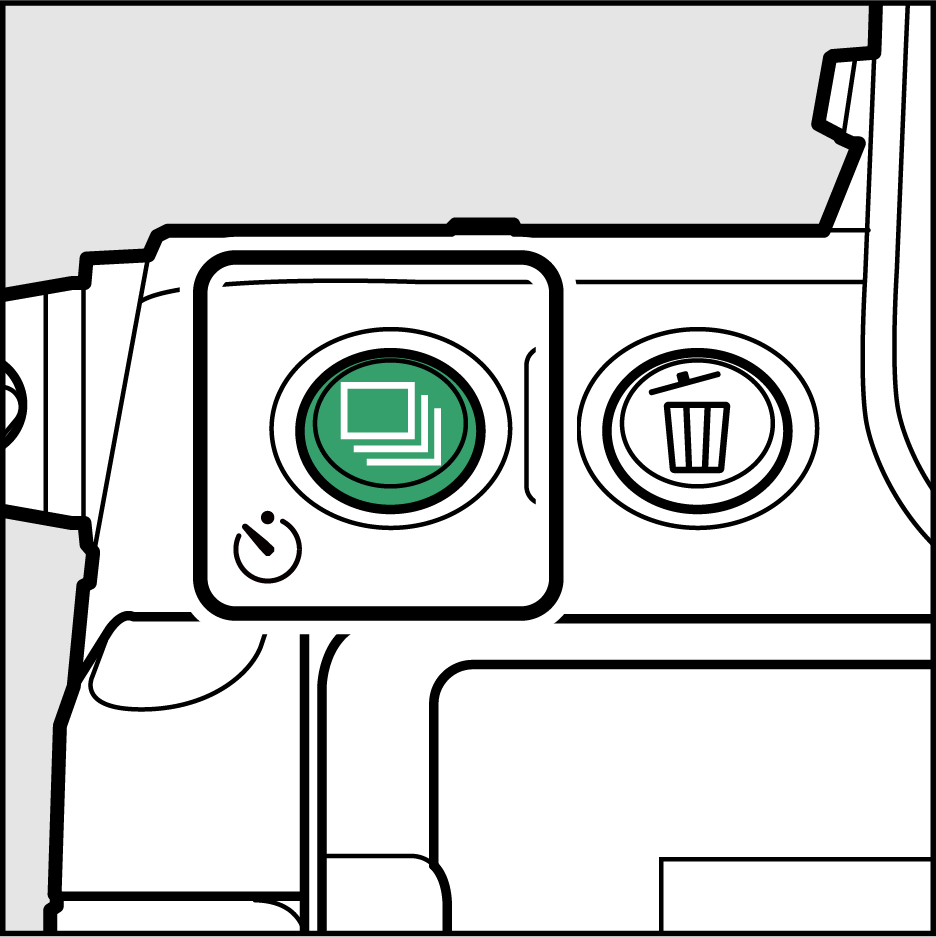 レリーズモードの設定ボタンの図