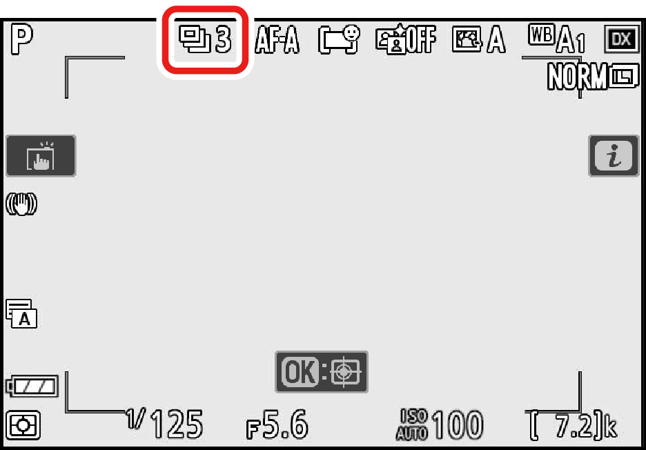 カメラのインフォ画面