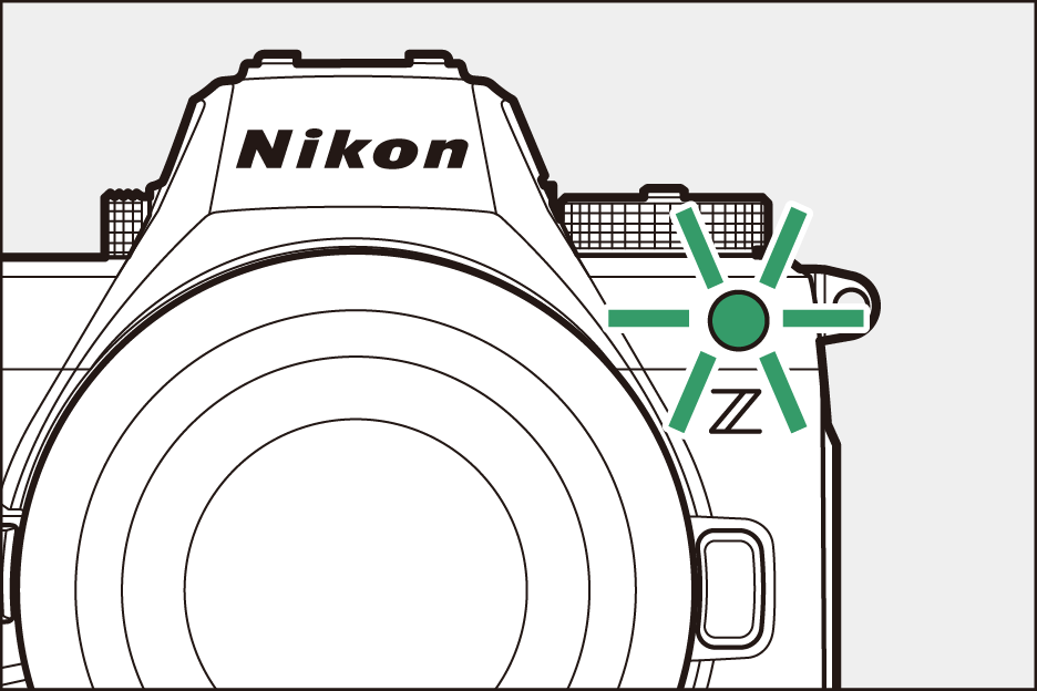 セルフタイマーランプの図