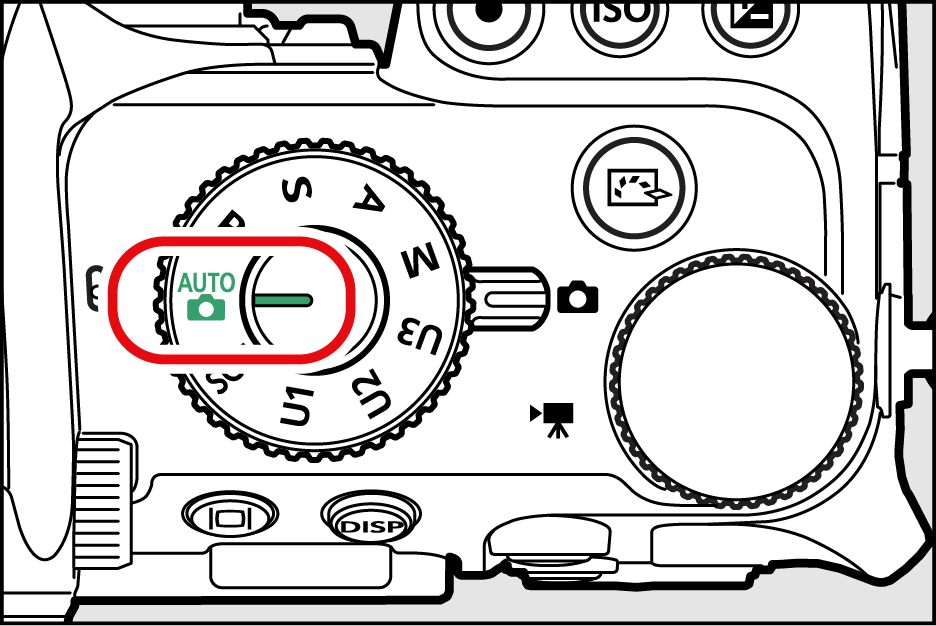 撮影モードダイヤルの図