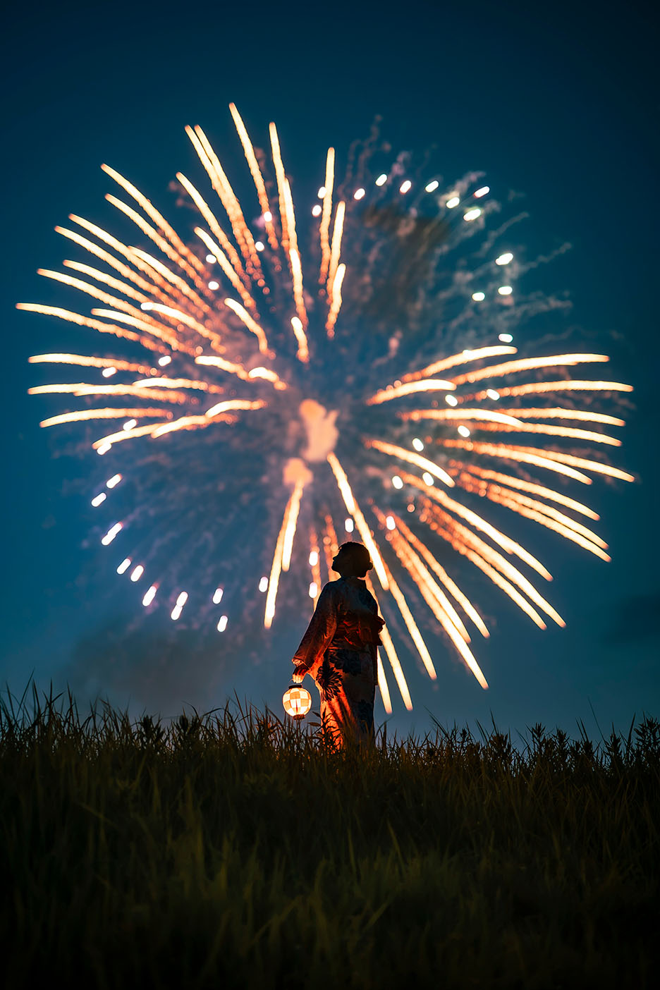 花火の輝きや風情をポートレートに活かす