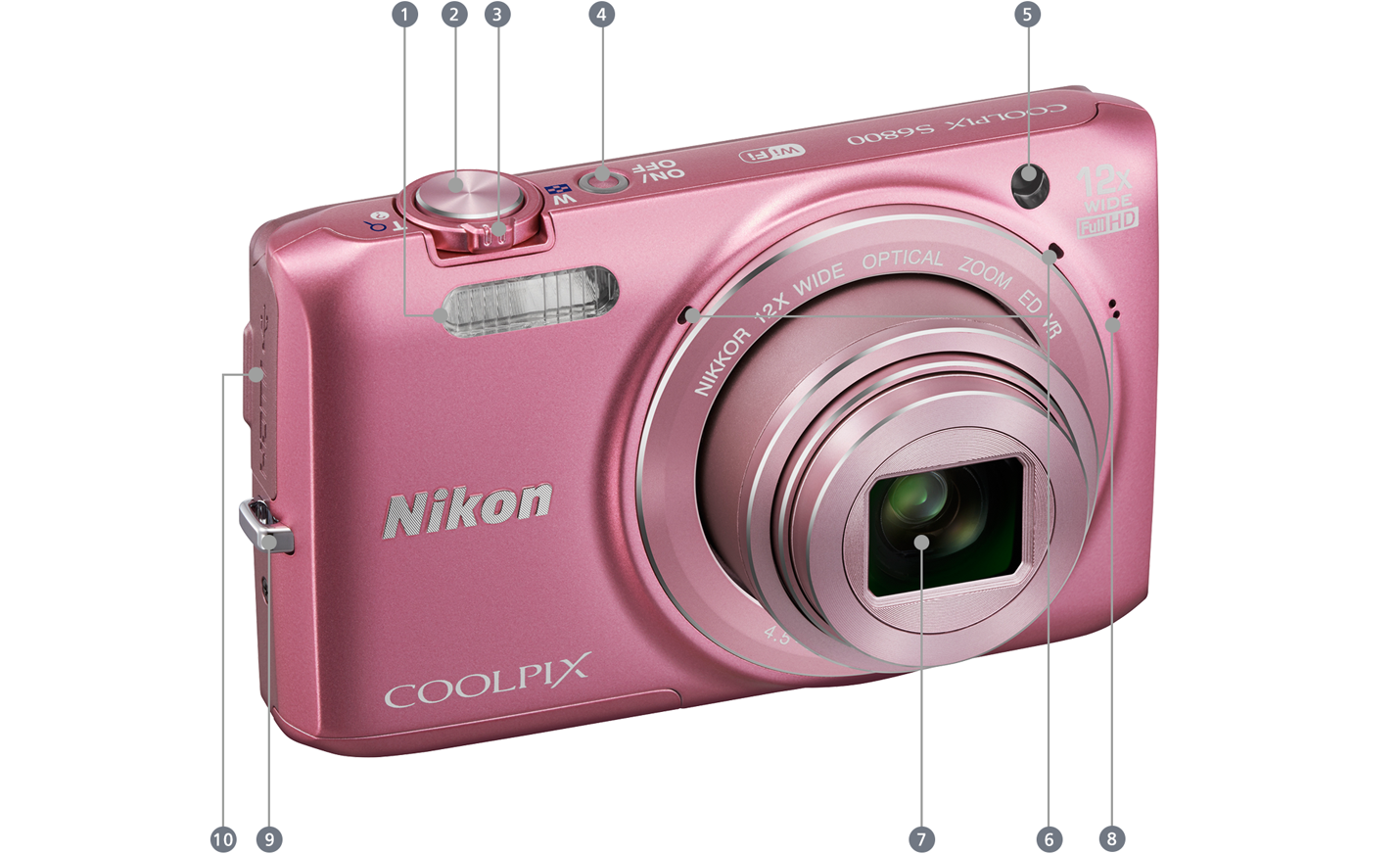Nikon ニコン デジタルカメラ COOLPIX S6800　ホワイト Amazon | Nikon デジタルカメラ COOLPIX S6800 12倍ズーム 1602