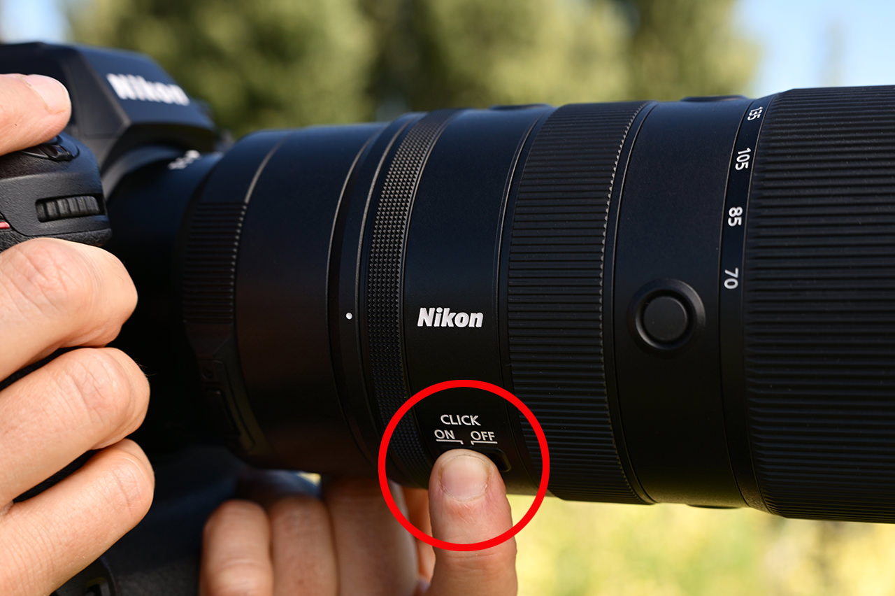 コントロールリングに操作感の切り換え機能を搭載