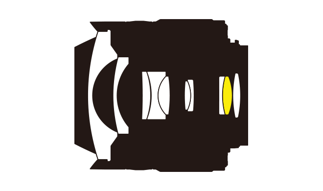 AF DX Fisheye-Nikkor 10.5mm f/2.8G ED レンズ構成図