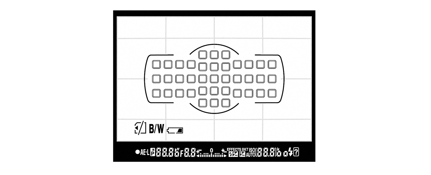 D5500 ファインダー内表示