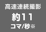 高速連続撮影約11コマ/秒※