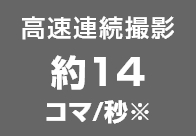 高速連続撮影約14コマ/秒※