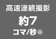 高速連続撮影約7コマ/秒※