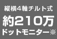 縦横4軸チルト式約210万ドットモニター※