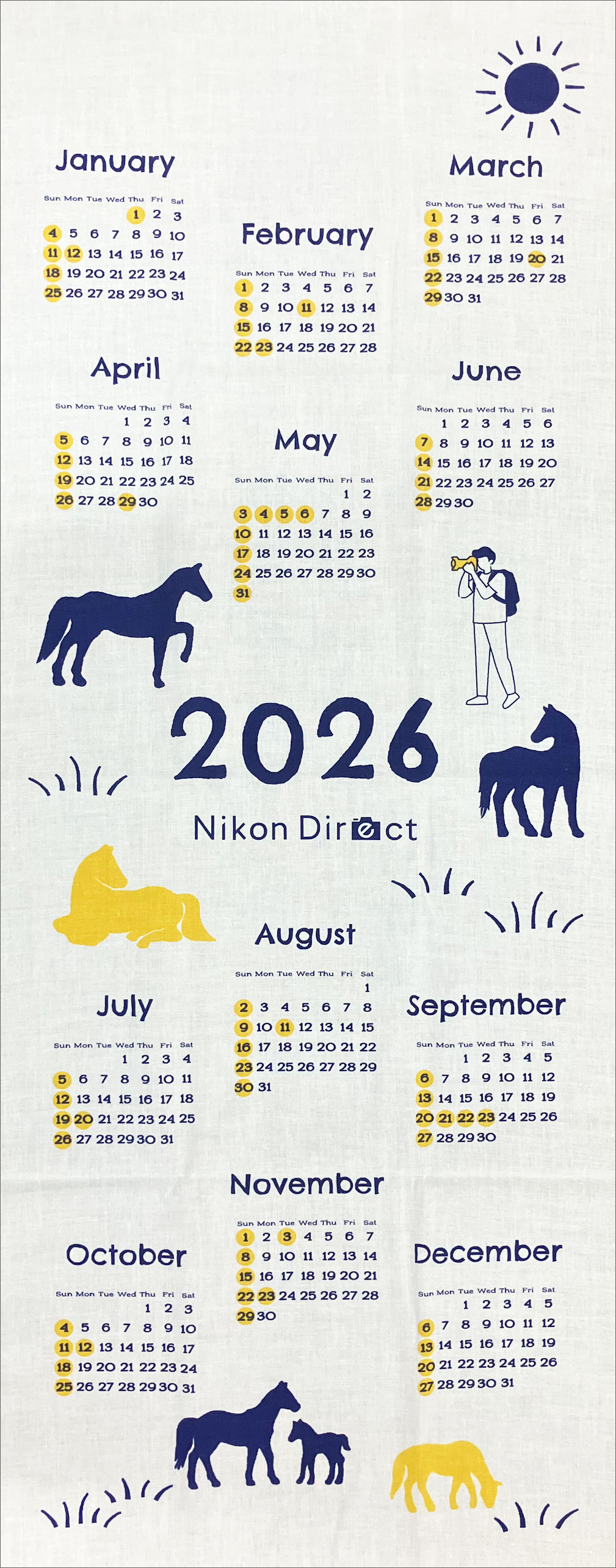 ND オリジナルカレンダー2026　全体イメージ画像