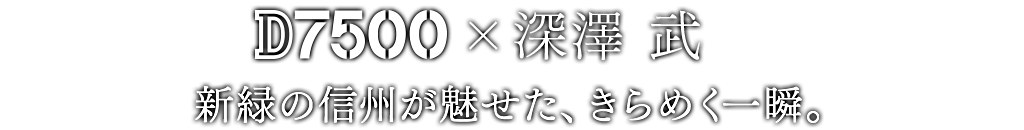 D7500×深澤 武 新緑の信州が魅せた、きらめく一瞬。