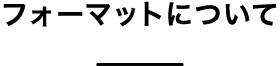フォーマットについて