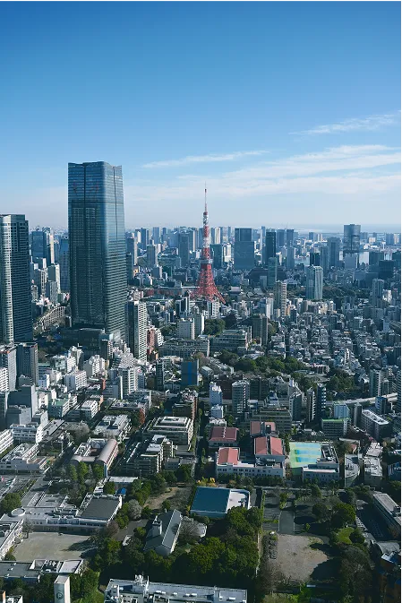 Photo before arrangement: 青空・ビル群