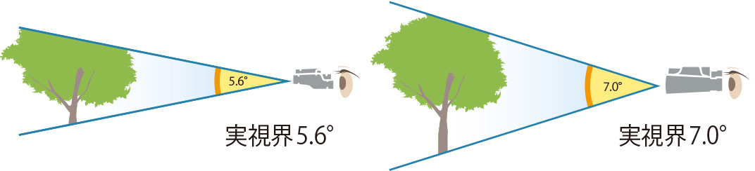 実視界と見かけ視界