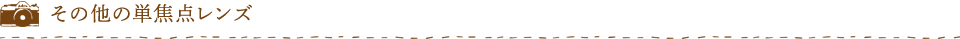 その他の単焦点レンズ