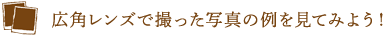 広角レンズで撮った写真の例を見てみよう！