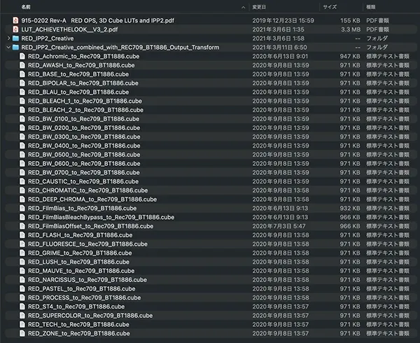 ダウンロードしたファイルの準備