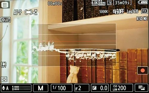 ウェーブフォームモニターでの露出確認 ISO200 1