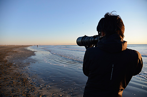 超望遠の圧縮効果を最大限に活かした撮影も行う