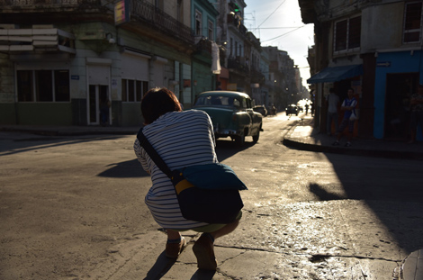 夕暮れに近づくハバナで撮影は続いた