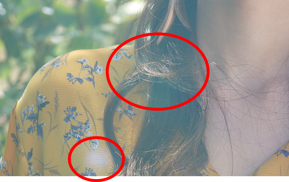 ナノクリスタルコート比較写真：他社製レンズ