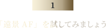 「遠景AF」を試してみましょう