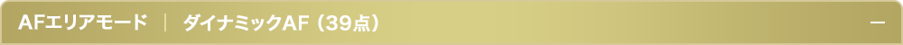 AFエリアモードダイナミックAF（39点）