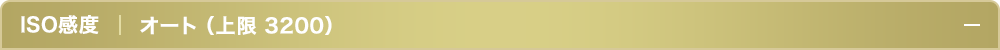 ISO感度オート（上限 3200）