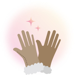 寒い時期には手袋を