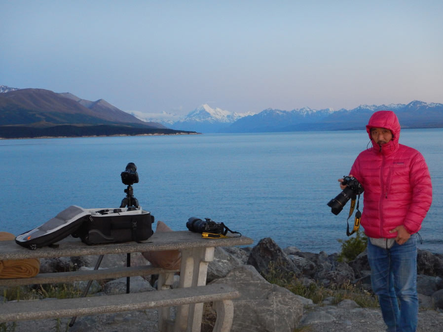 マウントクックのタイムラプス映像を撮影中