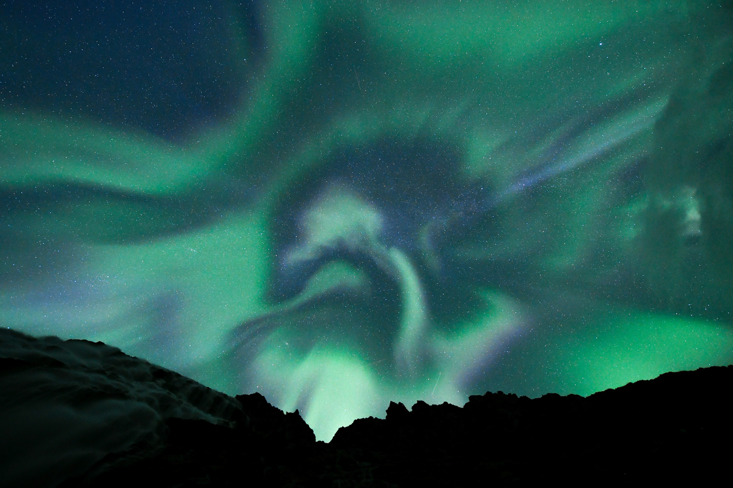 妖しいオーロラ