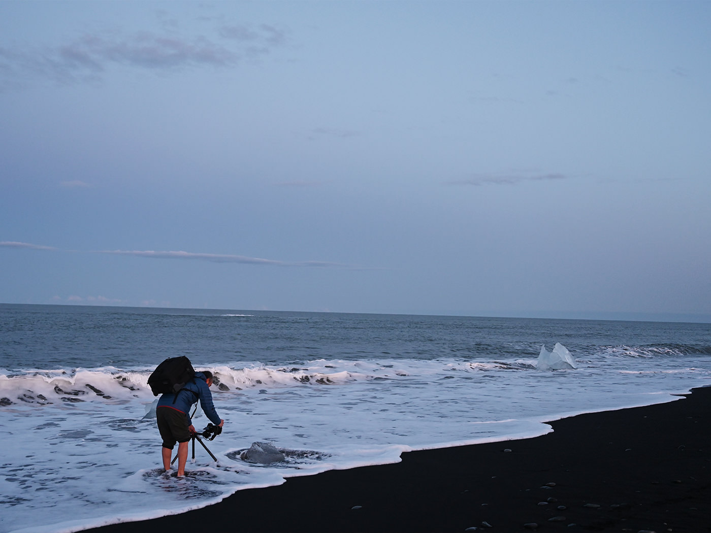 とんでもなく冷たかった海水