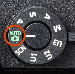撮影モードオートのダイヤル位置