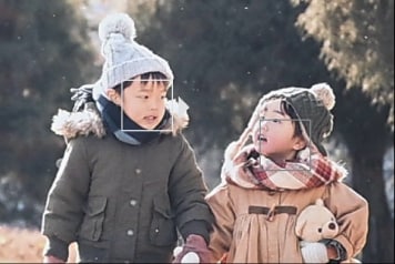 人物検出の枠が表示された画面