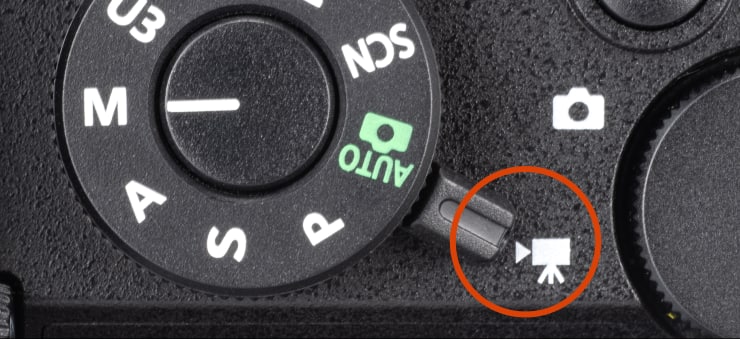 動画モードへの切り替えダイヤル