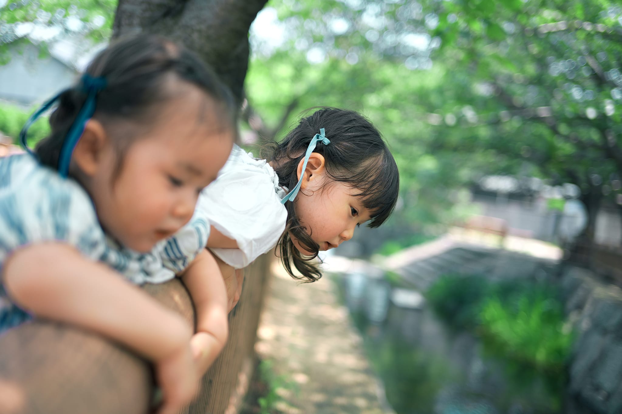 自然で美しいボケ表現の子どもの写真