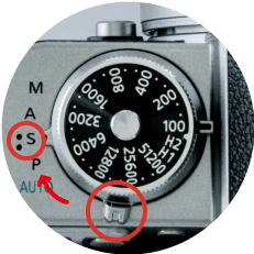 撮影モード切り替えレバー