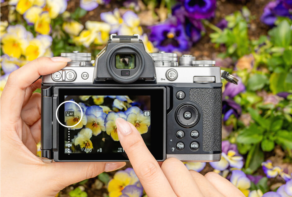 タッチだけでシャッターを押すイメージ