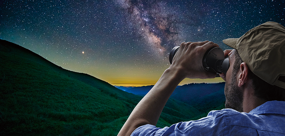 星空観察の様子