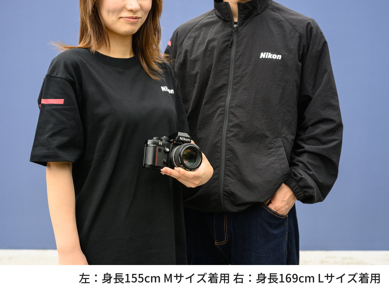 ニコン Tシャツ ブラック×レッド XL