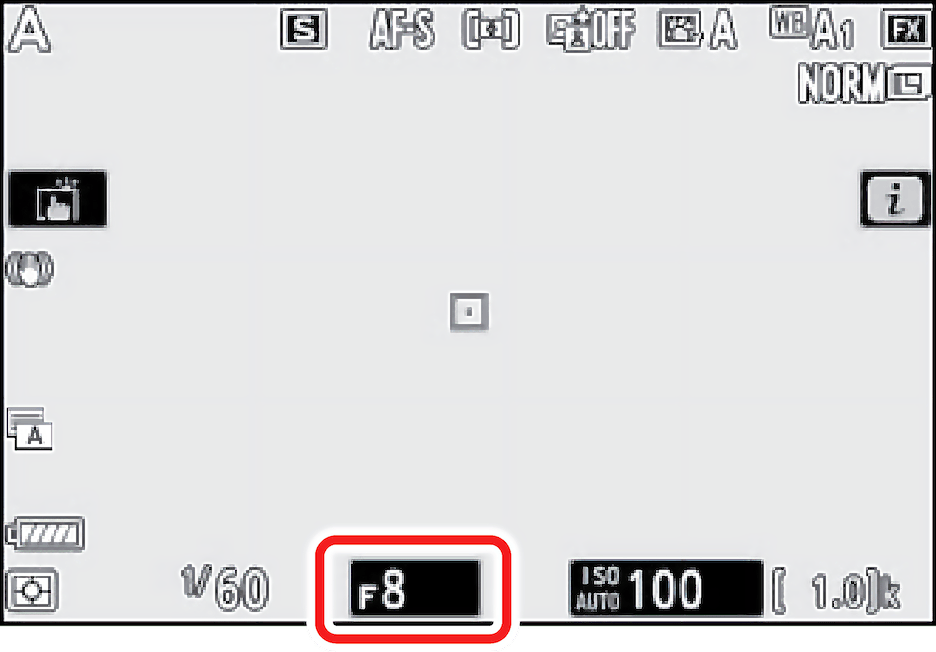 カメラのインフォ画面