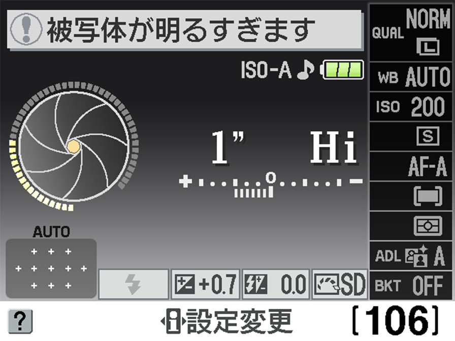 露出オーバー