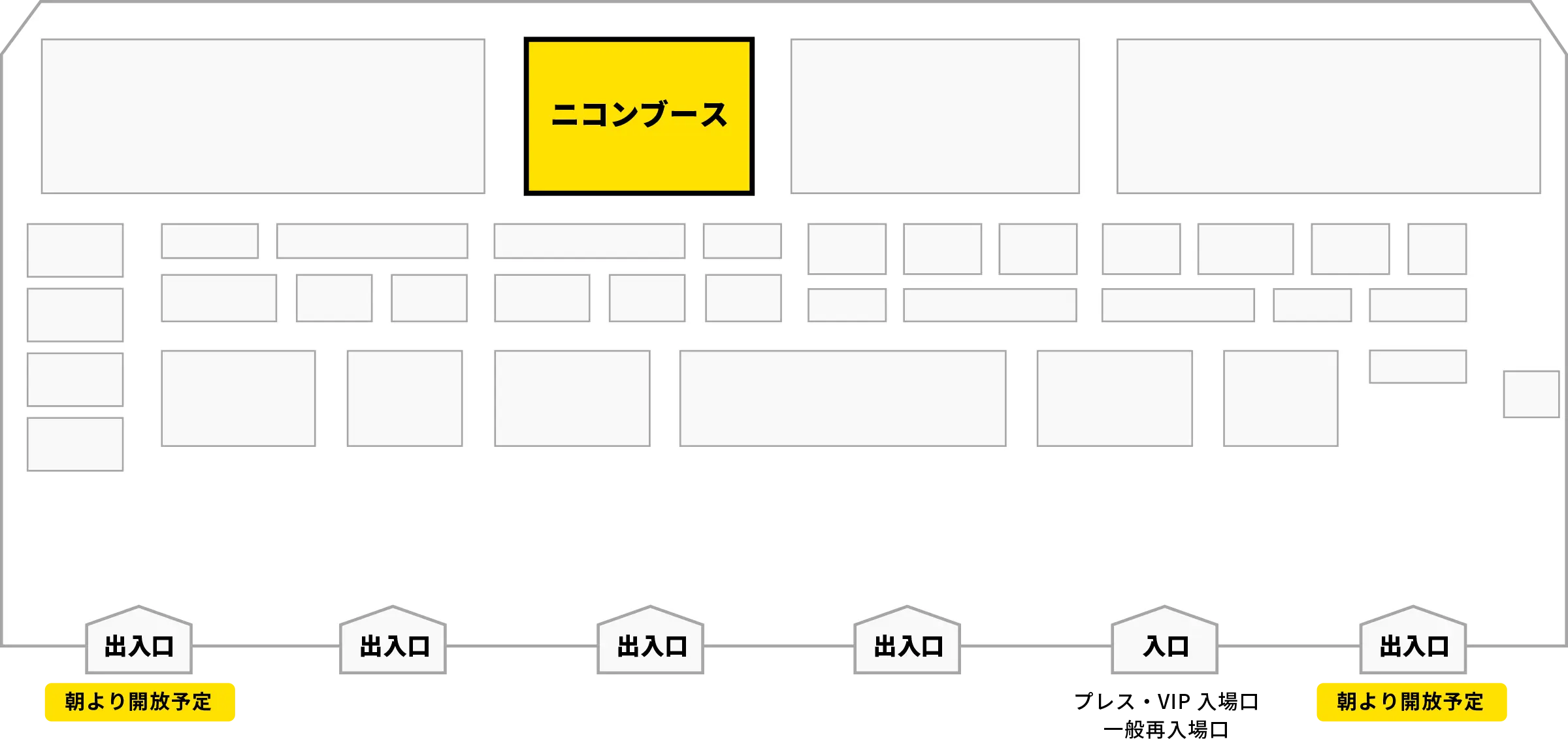 ニコンブースの場所を示した会場マップ