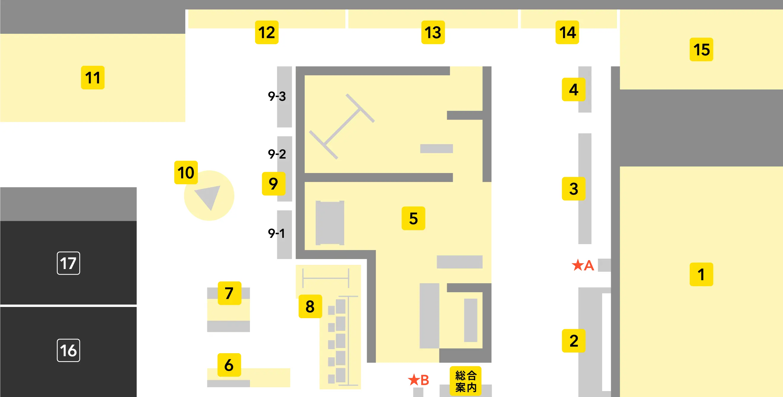 ブース内の配置図