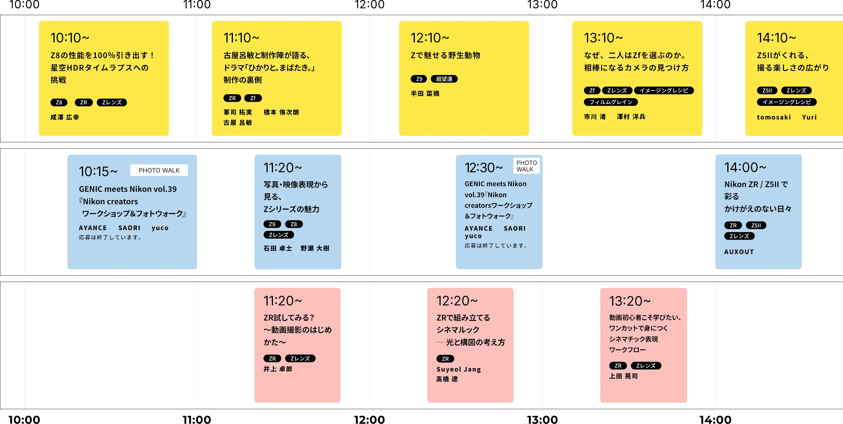 ステージスケジュール（2月28日）