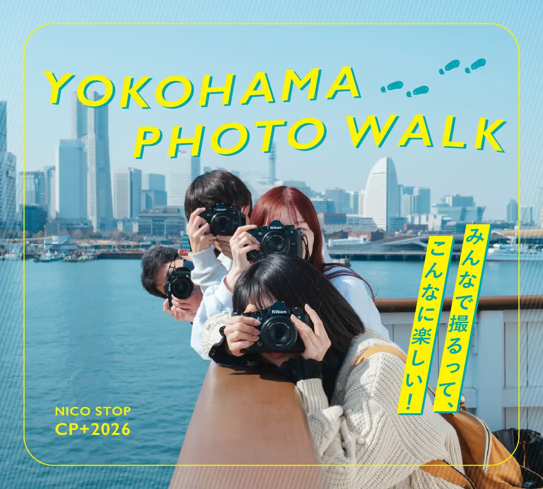 海辺でカメラを構える参加者たちの様子