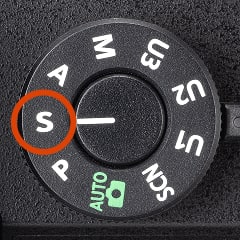 Sモードのダイヤル設定