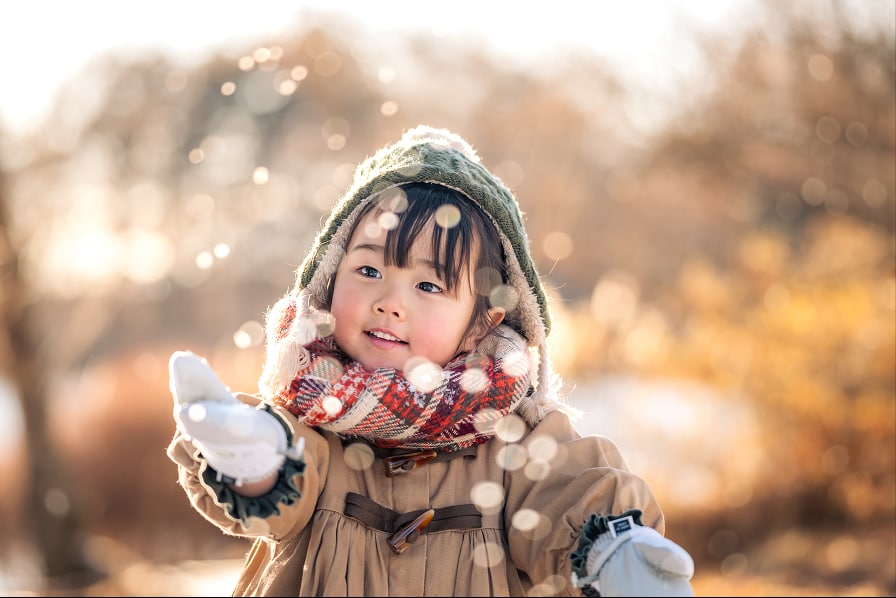 単焦点レンズで撮影した女の子の写真